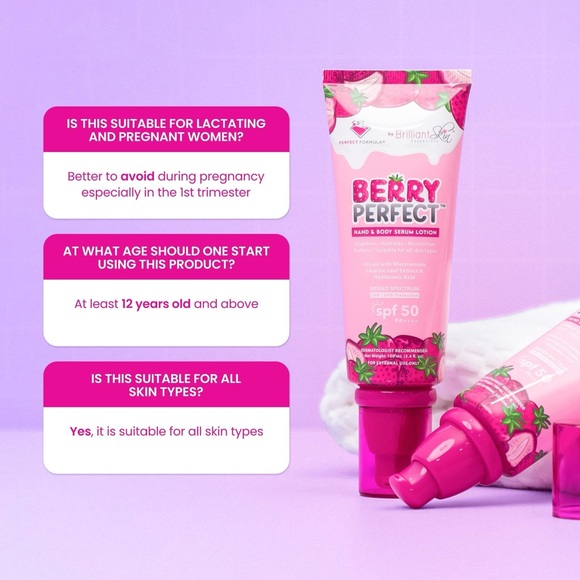 Berry Perfect® Hand & Body Serum Lotion Perfect Formula by Brilliant Skin. - Picture 3 of 6